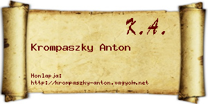 Krompaszky Anton névjegykártya